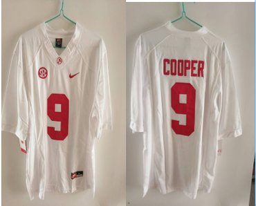 Alabama Crimson Tide 9 Amari Cooper White College Football Limited NCAA Jerseys Alabama Crimson Tide 9 Amari Cooper White College Football Limited NCAA Jerseys