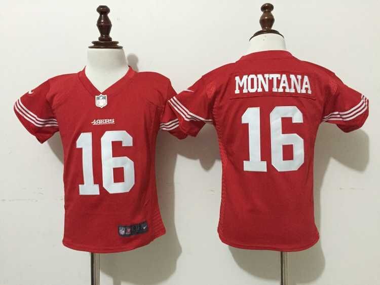 2-6 Kids Joe Montana San Francisco 49ers #16 Red Jersey 2-6 Kids Joe Montana San Francisco 49ers #16 Red Jersey