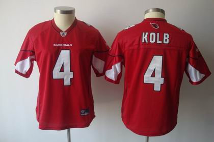 2011 Women team Jersey Arizona Cardinals 4 Kevin Kolb red Team Color Jersey