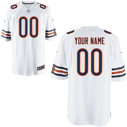 Men's Nike Chicago Bears Customized Game White Jerseys (S-4XL) Men's Nike Chicago Bears Customized Game White Jerseys (S-4XL)