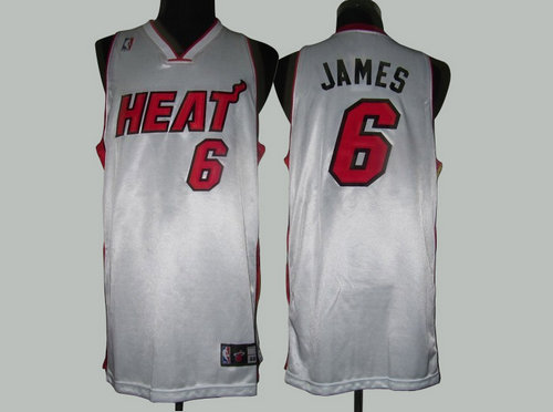 NBA adidas Miami Heat #6 LeBron James White Home Jersey NBA adidas Miami Heat #6 LeBron James White Home Jersey