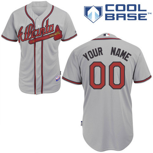 Atlanta Braves Personalized custom Grey Jersey Atlanta Braves Personalized custom Grey Jersey