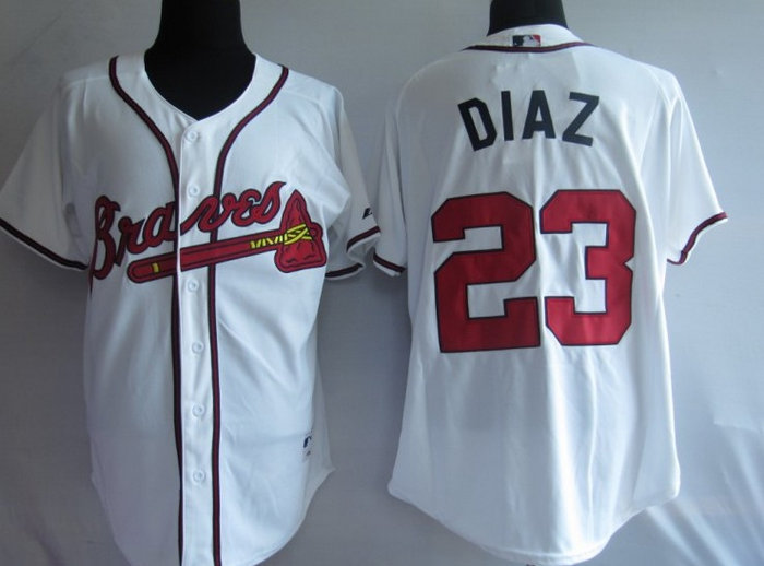 MLB Jerseys Atlanta Braves 23# Diaz white MLB Jerseys Atlanta Braves 23# Diaz white
