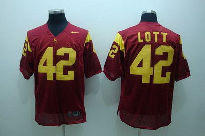Trojans #42 Ronnie Lott Red Embroidered NCAA Jersey Trojans #42 Ronnie Lott Red Embroidered NCAA Jersey