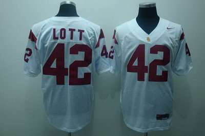Trojans #42 Ronnie Lott White Embroidered NCAA Jersey Trojans #42 Ronnie Lott White Embroidered NCAA Jersey