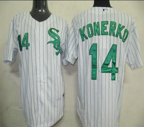 MLB Jerseys Chicago White Sox 14 Paul Konerko White(green strip) MLB Jerseys Chicago White Sox 14 Paul Konerko White(green strip)
