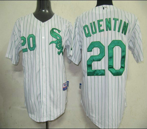MLB Jerseys Chicago White Sox 20 Carlos Quentin White(green strip) MLB Jerseys Chicago White Sox 20 Carlos Quentin White(green strip)