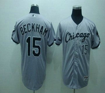 Chicago White Sox 15# Beckham gray jerseys Chicago White Sox 15# Beckham gray jerseys