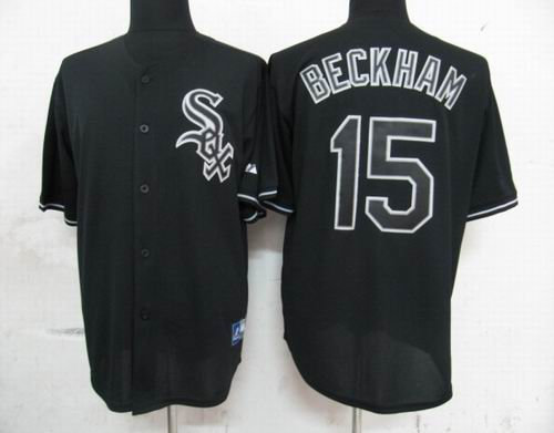Chicago White Sox Gordon Beckham 15 Pitch Black Fashion Jersey Chicago White Sox Gordon Beckham 15 Pitch Black Fashion Jersey