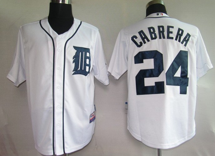 Detroit Tigers 24# Cabrera White Detroit Tigers 24# Cabrera White