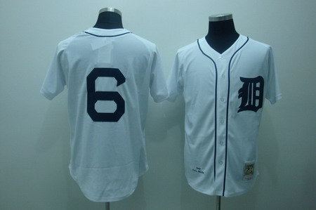 Detroit Tigers 6 Al Kaline white Jerseys Mitchell and ness Detroit Tigers 6 Al Kaline white Jerseys Mitchell and ness