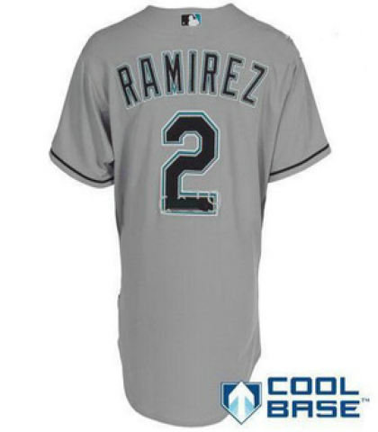 Florida Marlins Jersey 2 Hanley Ramirez 2010 Road Cool Base Jersey Gray Florida Marlins Jersey 2 Hanley Ramirez 2010 Road Cool Base Jersey Gray