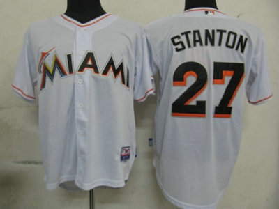 MLB Jerseys Florida Marlins 27 Stanton White MLB Jerseys Florida Marlins 27 Stanton White