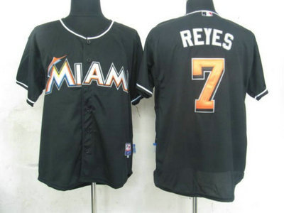 MLB Jerseys Florida Marlins 7 Reyes Black MLB Jerseys Florida Marlins 7 Reyes Black