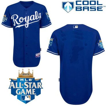 Kansas City Royals blank dk blue Cool Base Jersey w2012 All-Star Patch Kansas City Royals blank dk blue Cool Base Jersey w2012 All-Star Patch