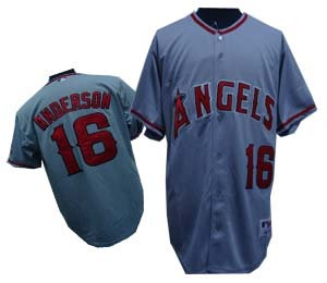 Anaheim Angels ANDERSON 16 Grey Anaheim Angels ANDERSON 16 Grey