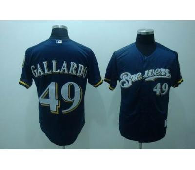 mlb milwaukee brewers #49 gallardo blue mlb milwaukee brewers #49 gallardo blue