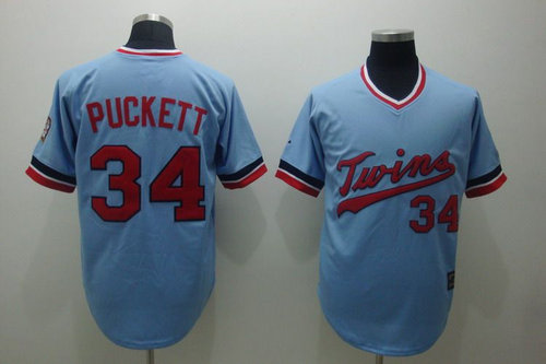 MLB Jerseys Minnesota Twins PUCKETT 34# LT blue Jerseys MLB Jerseys Minnesota Twins PUCKETT 34# LT blue Jerseys