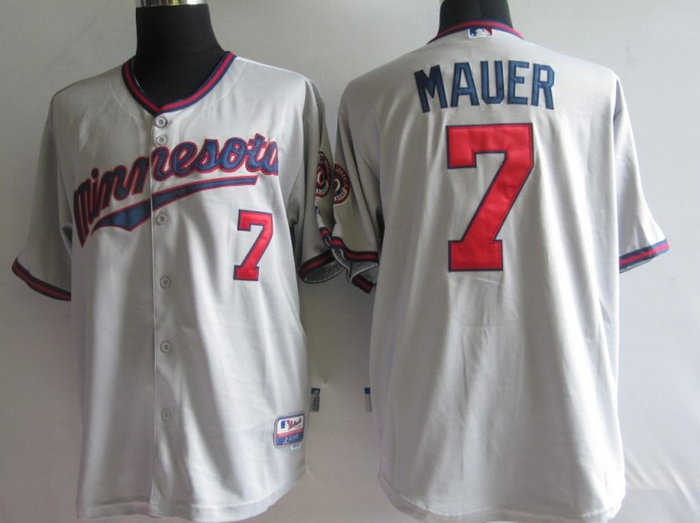 MLB Jerseys Minnesota Twins 7# Mauer Grey 2010 MLB Jerseys Minnesota Twins 7# Mauer Grey 2010