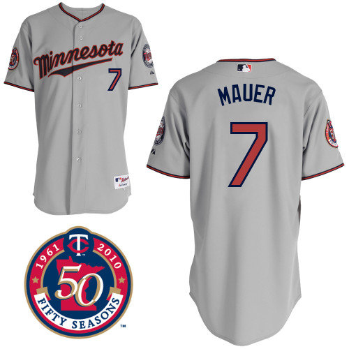 Minnesota Twins 7 Joe Mauer Authentic 2010 gery Jersey Minnesota Twins 7 Joe Mauer Authentic 2010 gery Jersey