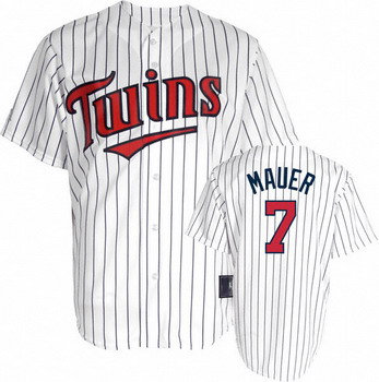 Youth Minnesota Twins 7 Joe Mauer White Pinstripe Jersey Youth Minnesota Twins 7 Joe Mauer White Pinstripe Jersey