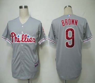 MLB Jerseys Philadephia Phillies 9 Brown Grey Cool MLB Jerseys Philadephia Phillies 9 Brown Grey Cool