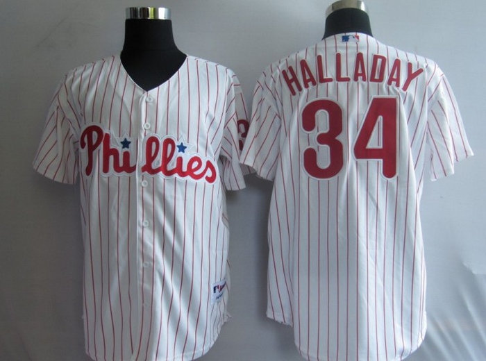 MLB Jerseys Philadephia Phillis 34# Halladay Pinstripe MLB Jerseys Philadephia Phillis 34# Halladay Pinstripe