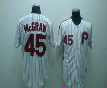 Philadelphia Phillies #45 MCGRAW white (red strip) Philadelphia Phillies #45 MCGRAW white (red strip)