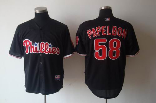 Philadelphia Phillies 58 Jonathan Papelbon black jerseys Philadelphia Phillies 58 Jonathan Papelbon black jerseys
