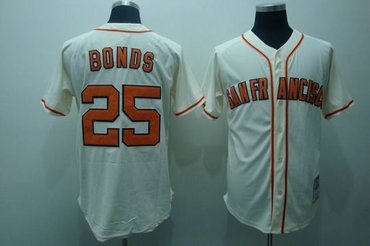 San Francisco Giants 25 Bonds cream(yellow number) San Francisco Giants 25 Bonds cream(yellow number)
