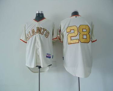 San Francisco Giants 28 Buster Posey cream gold number Jersey San Francisco Giants 28 Buster Posey cream gold number Jersey