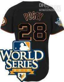 San Francisco Giants 28 Posey 2010 World Series Black Jersey San Francisco Giants 28 Posey 2010 World Series Black Jersey