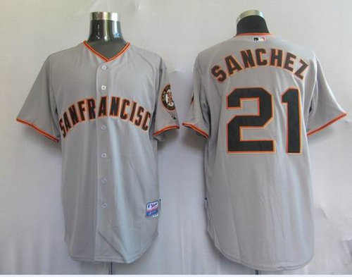 San Francisco Giants 21 Sanchez grey Jerseys San Francisco Giants 21 Sanchez grey Jerseys