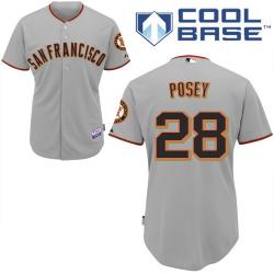 MLB giants 28# Posey grey kid cool base jerseys MLB giants 28# Posey grey kid cool base jerseys