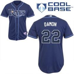 Bay Rays 22# johnny Damon blue cool base jersey Bay Rays 22# johnny Damon blue cool base jersey