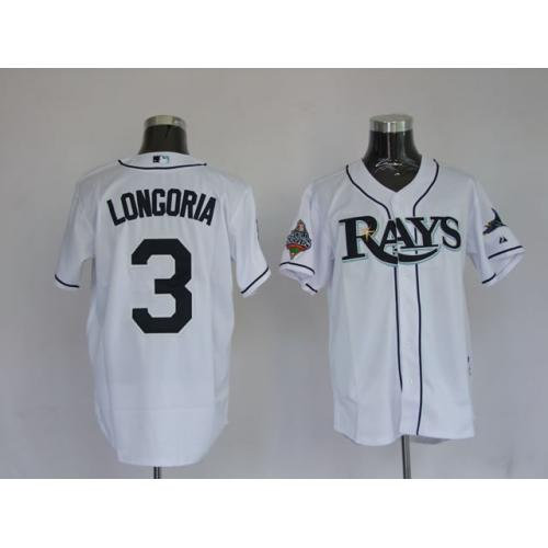Jerseys Tampa Bay Rays 3 Longoria White Jerseys Tampa Bay Rays 3 Longoria White