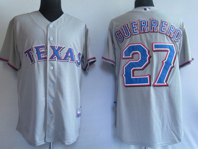 MLB Jerseys Texans 27# Guerrero Grey MLB Jerseys Texans 27# Guerrero Grey