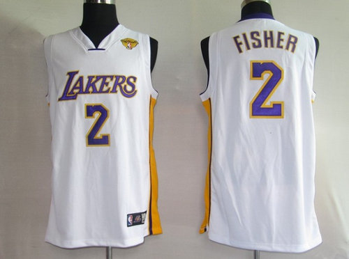 NBA Jersey Los Angeless Lakers 2# Fisher White【2010 Finals NBA Jersey Los Angeless Lakers 2# Fisher White【2010 Finals
