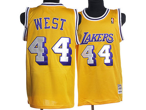 nba los angeles lakers #44 west m&n yellow nba los angeles lakers #44 west m&n yellow