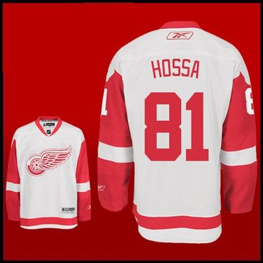 NHL Detroit Red Wings #81 Marian Hossa Road White Jersey NHL Detroit Red Wings #81 Marian Hossa Road White Jersey