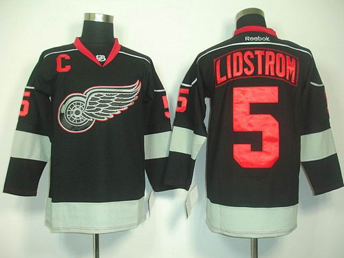 NHL Jerseys Detroit Red Wings 5# lidstrom black NHL Jerseys Detroit Red Wings 5# lidstrom black