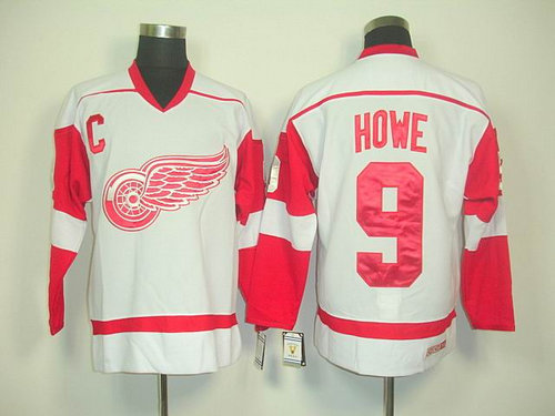 NHL Jerseys Detroit Red Wings 9# howe white NHL Jerseys Detroit Red Wings 9# howe white