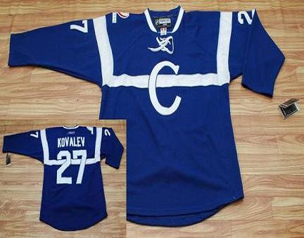 Montreal Canadiens #27 Alexei Kovalev Blue C Patch Jersey Montreal Canadiens #27 Alexei Kovalev Blue C Patch Jersey