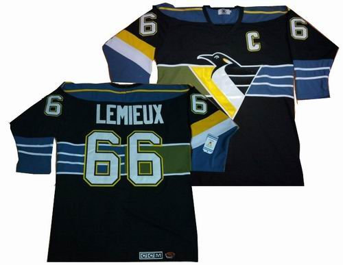 Pittsburgh Penguins Vintage 66 Mario Lemieux black CCM jerseys Pittsburgh Penguins Vintage 66 Mario Lemieux black CCM jerseys