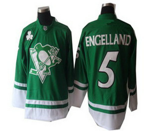 2011 St Pattys Day Pittsburgh Penguins 5 Deryk Engelland green Jerseys 2011 St Pattys Day Pittsburgh Penguins 5 Deryk Engelland green Jerseys