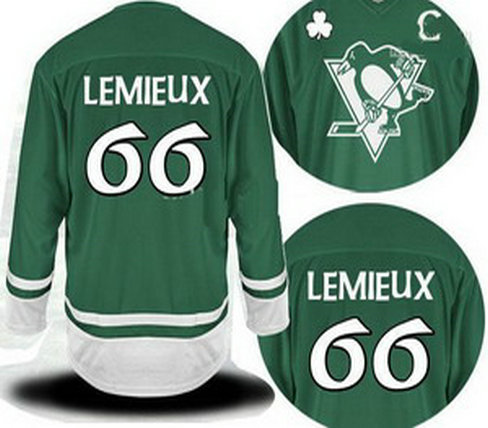 2011 St Pattys Day Pittsburgh Penguins 66 Mario Lemieux Green Jersey 2011 St Pattys Day Pittsburgh Penguins 66 Mario Lemieux Green Jersey
