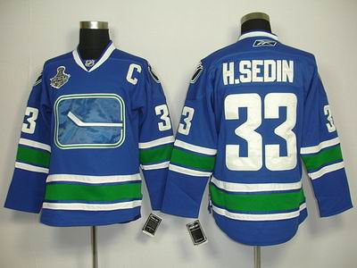 Vancouver Canucks 33 H.Sedin Blue Jersey 3rd C patch 2011 Stanley Cup JERSEY Vancouver Canucks 33 H.Sedin Blue Jersey 3rd C patch 2011 Stanley Cup JERSEY