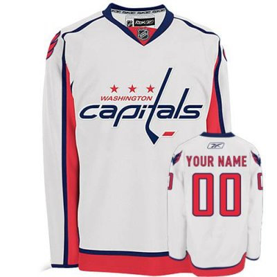 Customized Washington Capitals Jersey White Road Man Jersey Customized Washington Capitals Jersey White Road Man Jersey