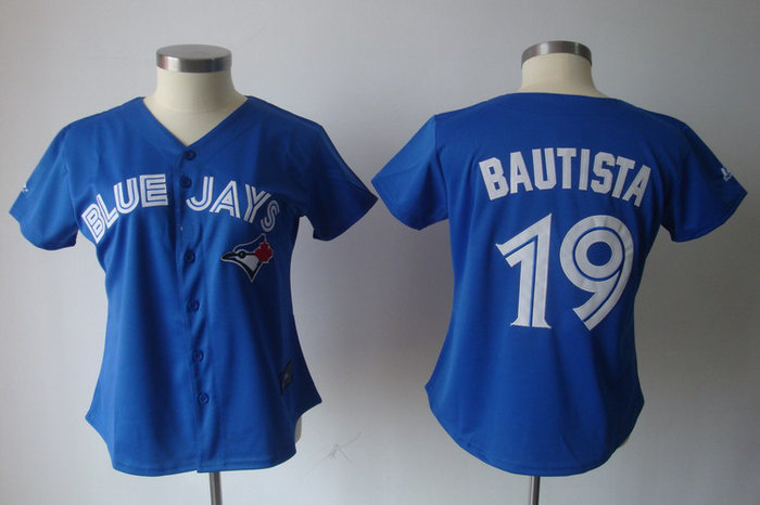 women Toronto Blue Jays 19 Jose Bautista Blue jerseys women Toronto Blue Jays 19 Jose Bautista Blue jerseys