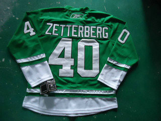 ST PARTYS DAY NHL Jersey Deroit Red wings 40# ZETTERBERG Green ST PARTYS DAY NHL Jersey Deroit Red wings 40# ZETTERBERG Green